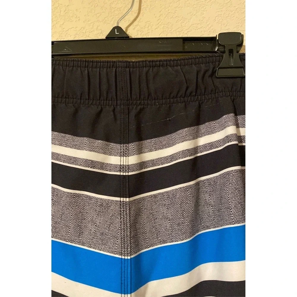 Hang Ten Mesh Lined‎ Drawstring Board Shorts Swim Trunks Striped Men's Size XL